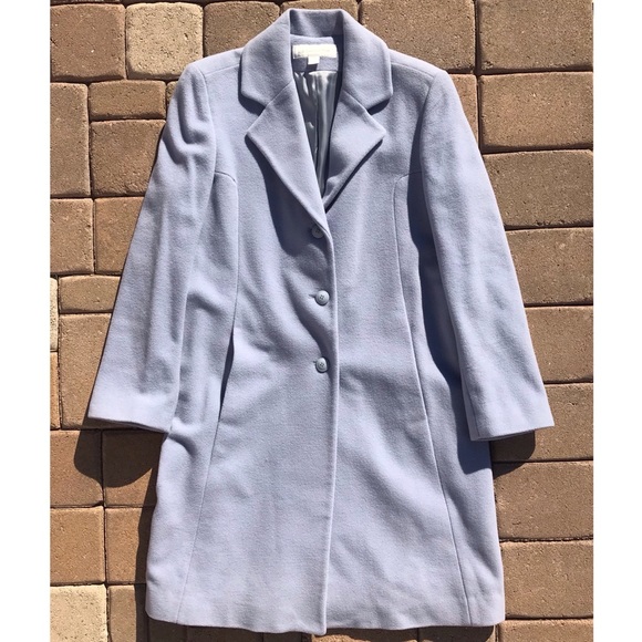 baby blue trench coat